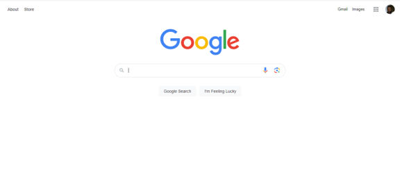 Screenshot of Google's Homepage